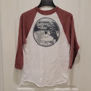 Grateful Dead Maroon and White Long Sleeve Tee